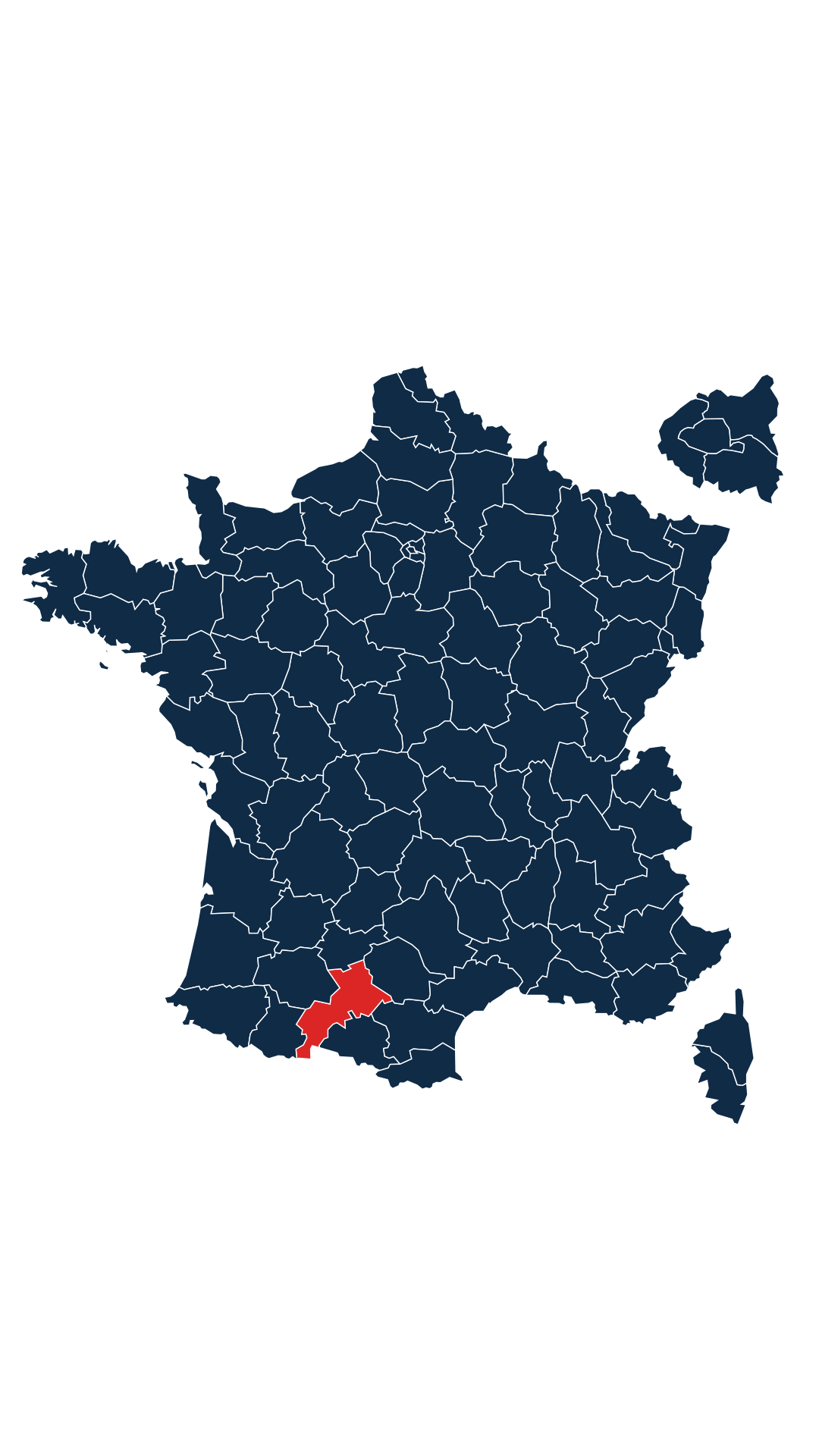 Carte du département Haute-Garonne (31)