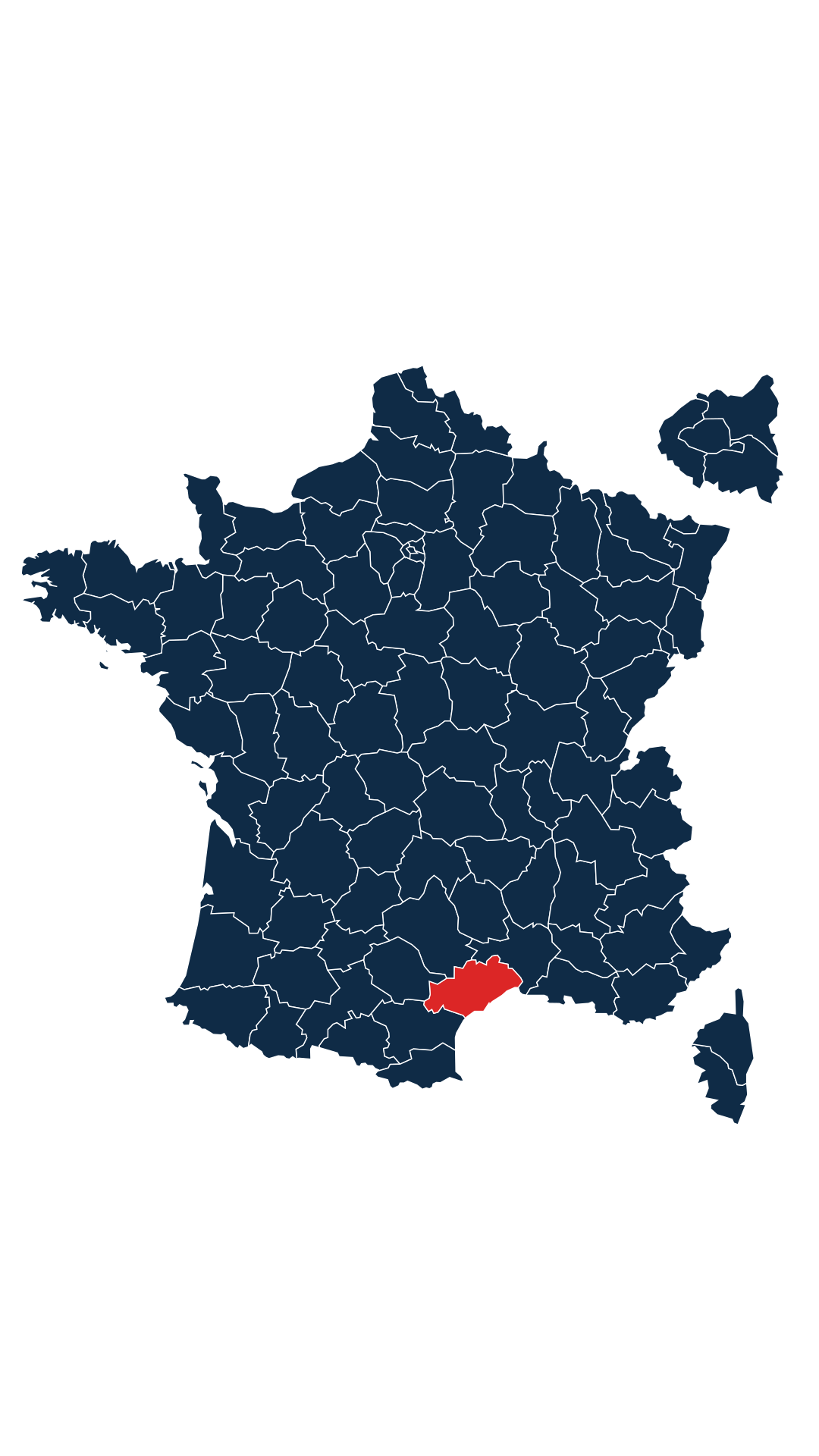 Carte du département Hérault (34)