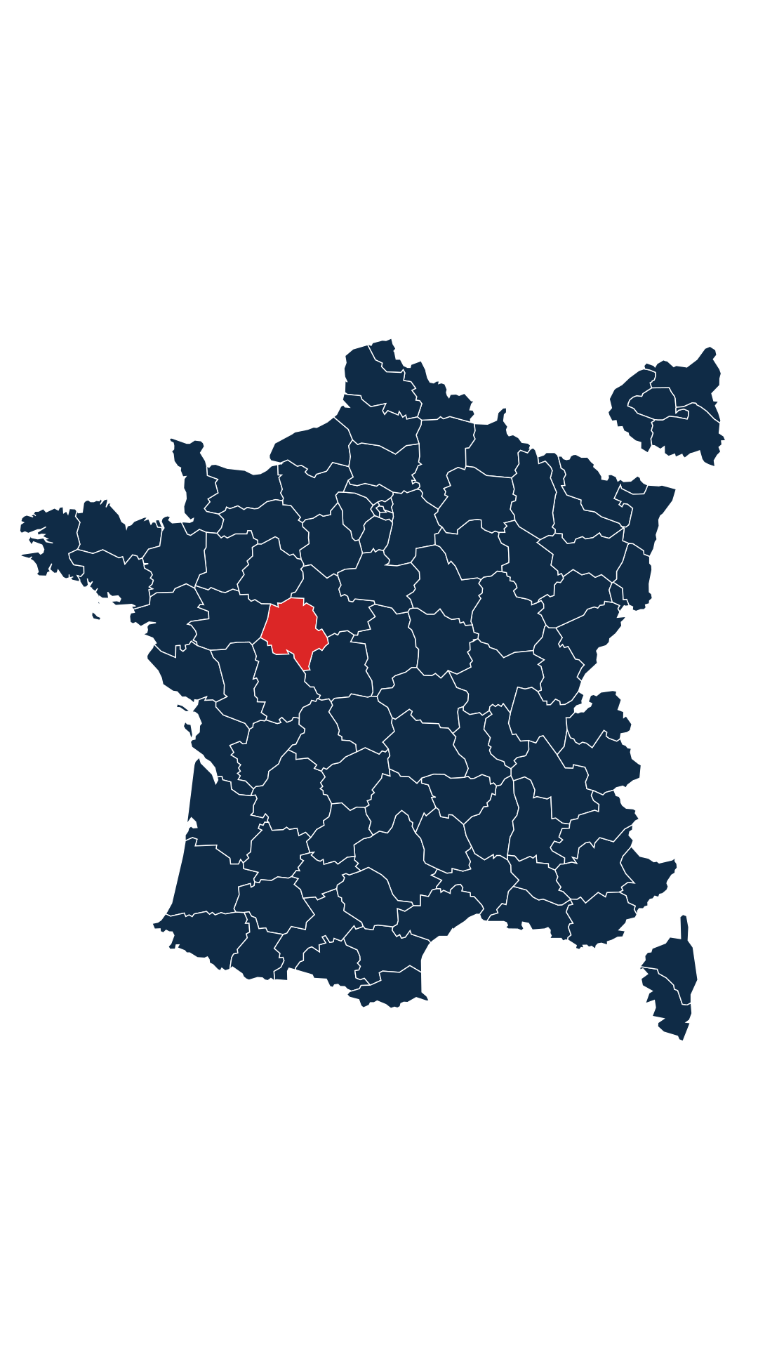Carte du département Indre-et-Loire (37)