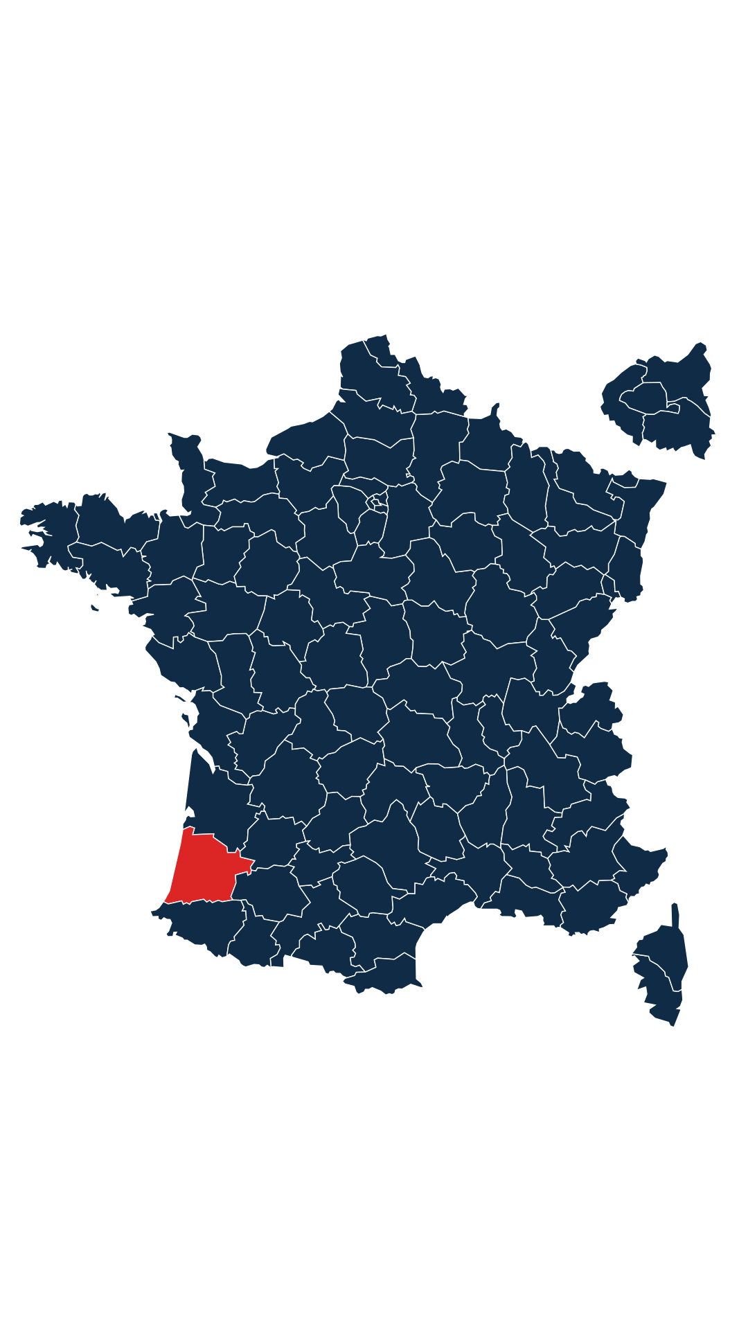 Carte du département Landes (40)