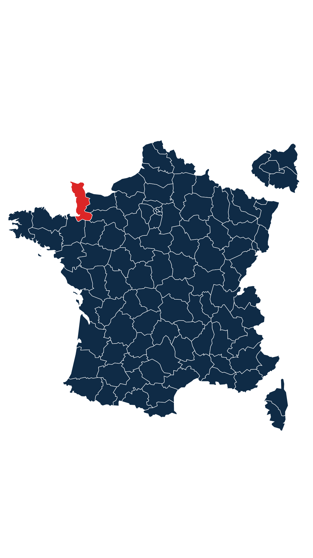 Carte du département Manche (50)