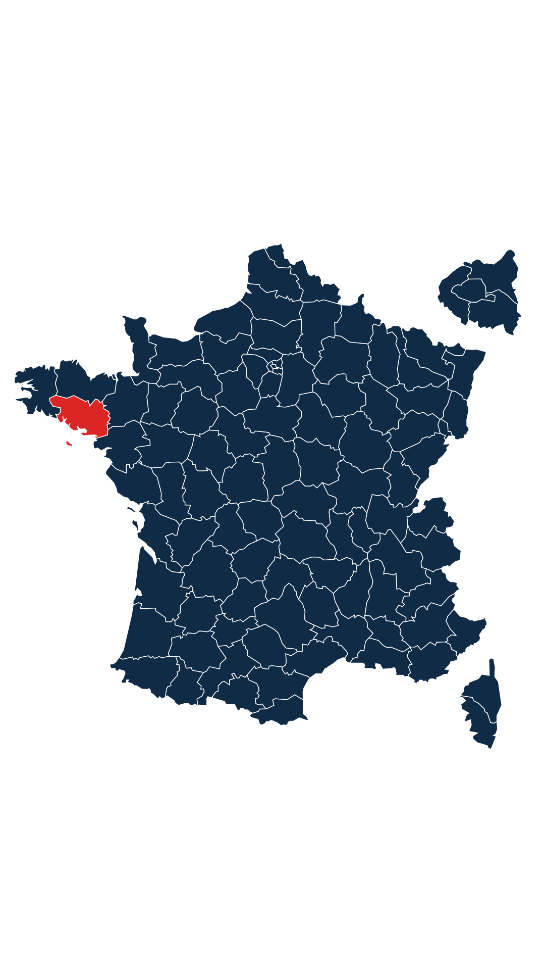 Carte du département Morbihan (56)