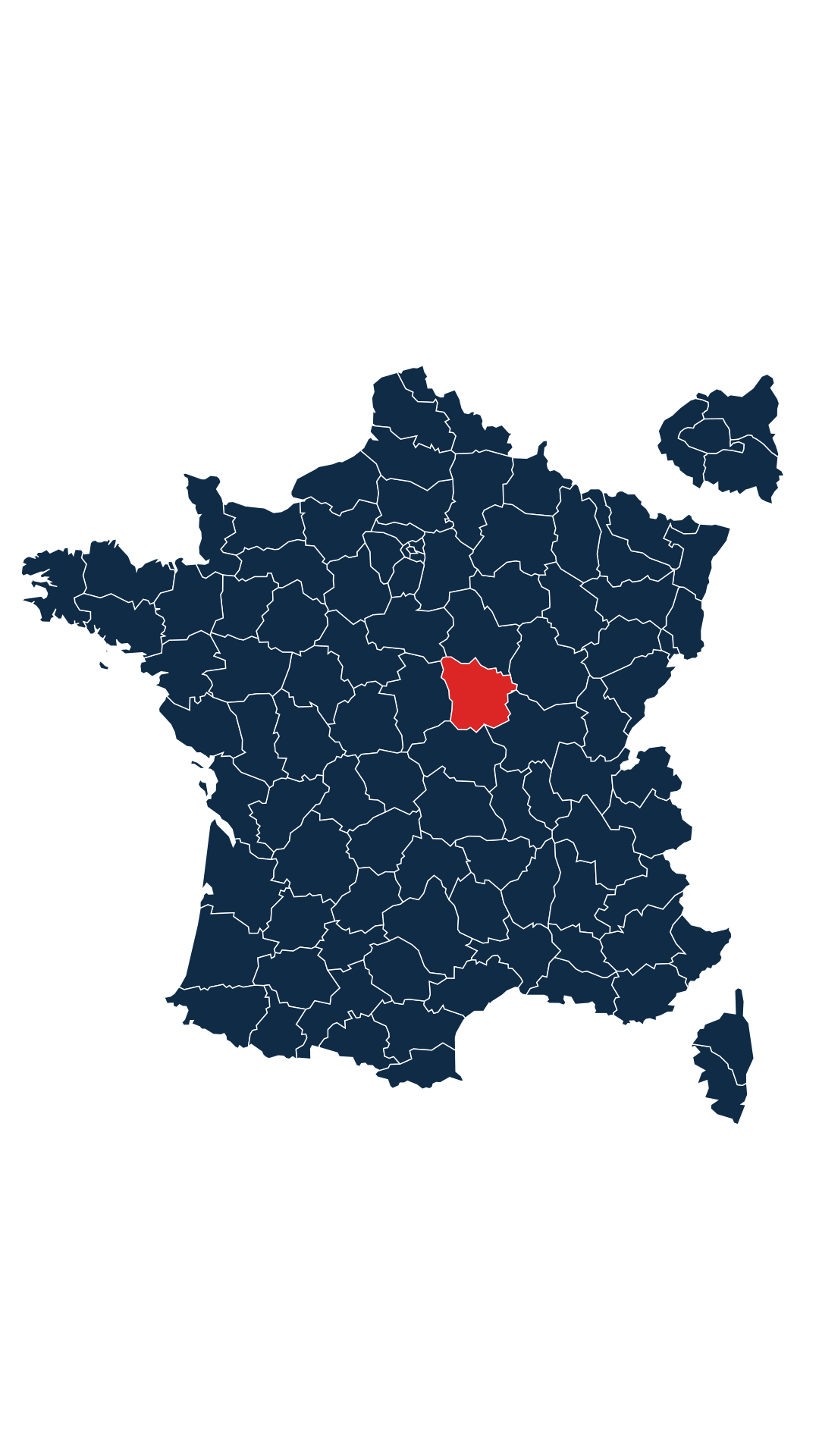 Carte du département Nièvre (58)