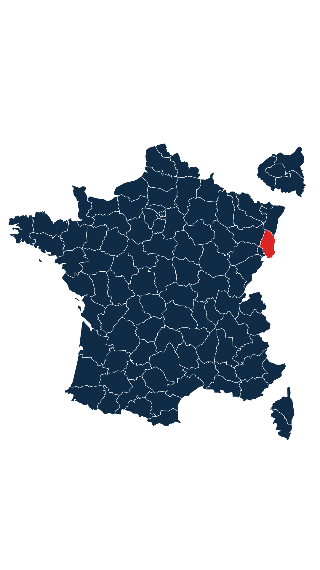 Carte du département Haut-Rhin (68)
