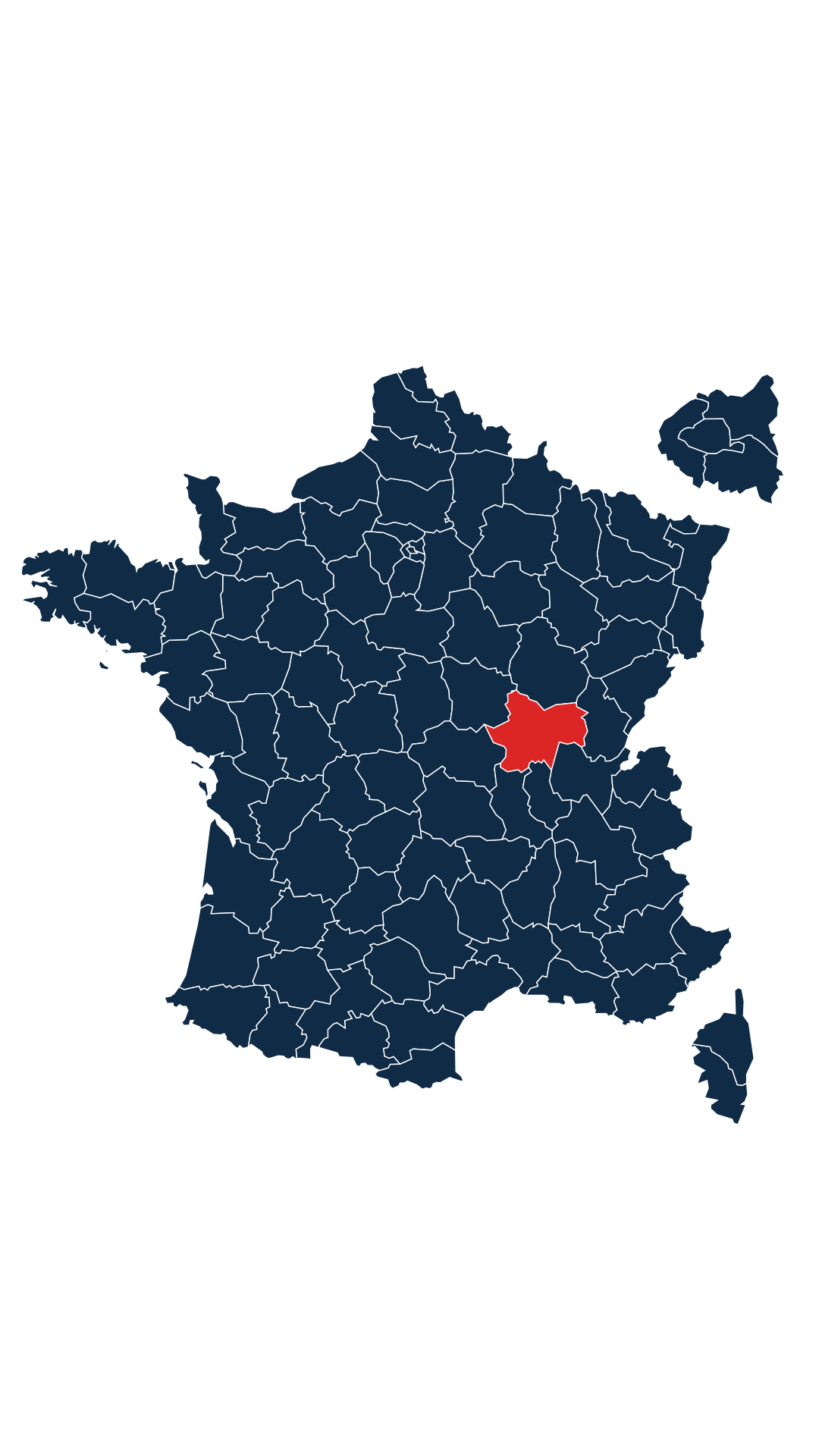 Carte du département Saône-et-Loire (71)