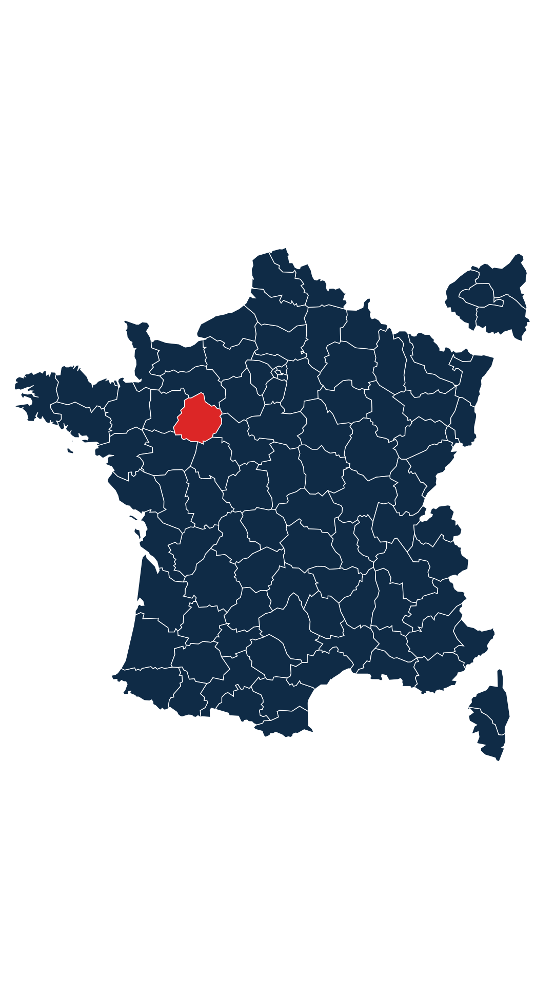 Carte du département Sarthe (72)
