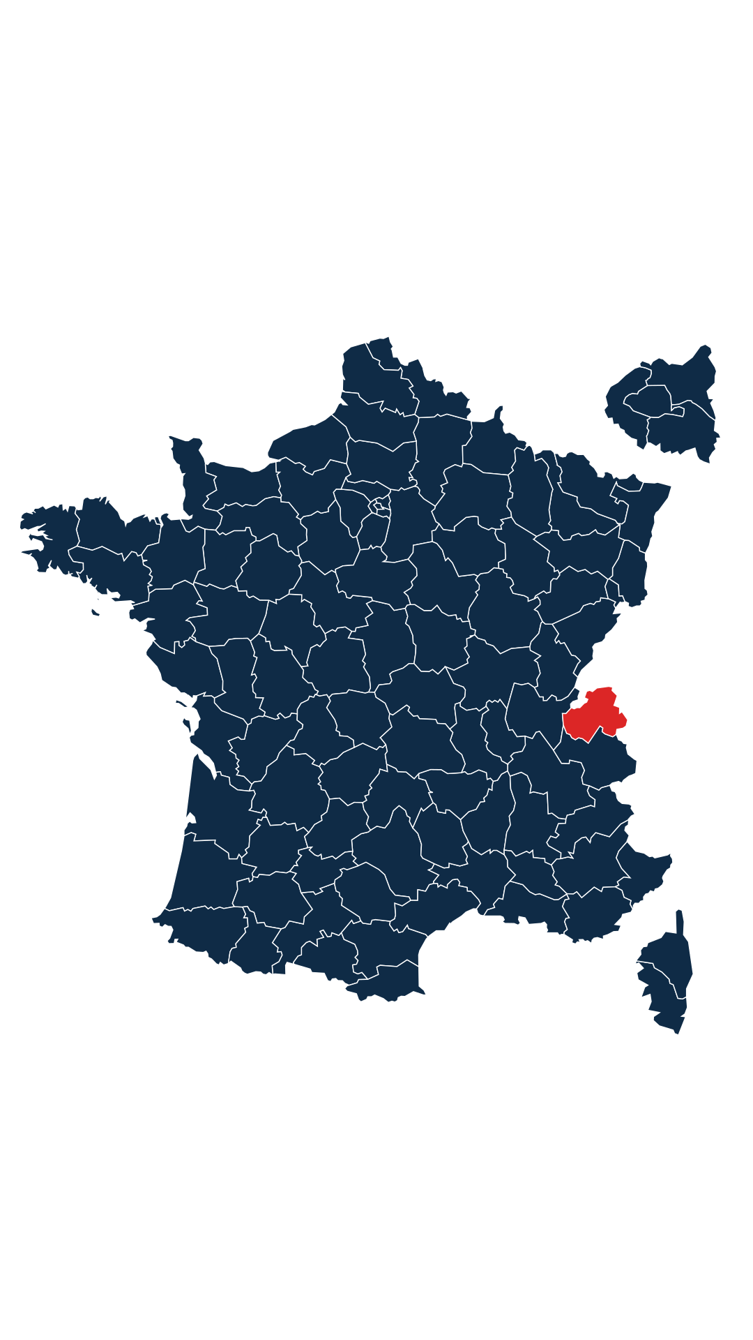 Carte du département Haute-Savoie (74)