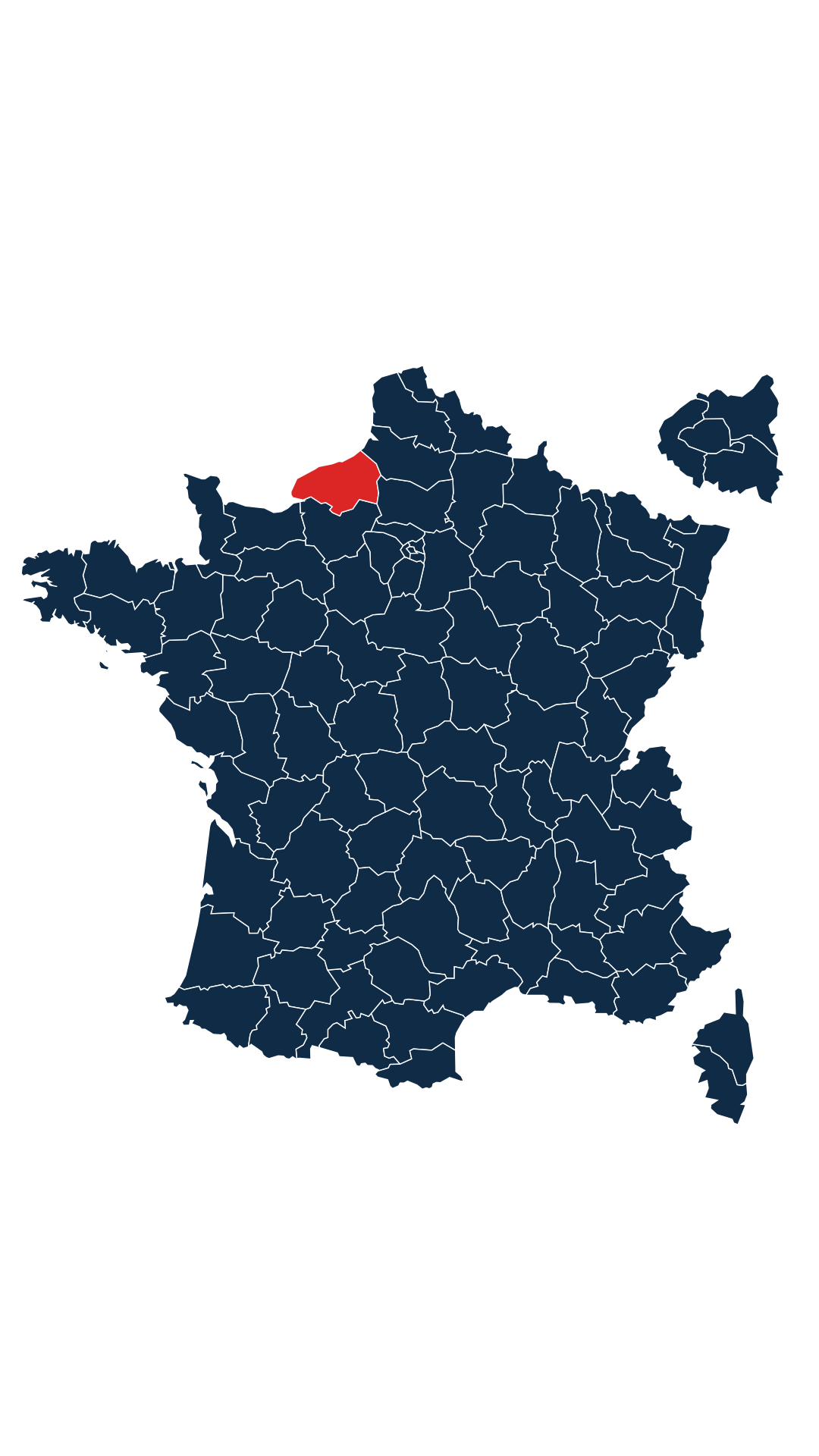 Carte du département Seine-Maritime (76)