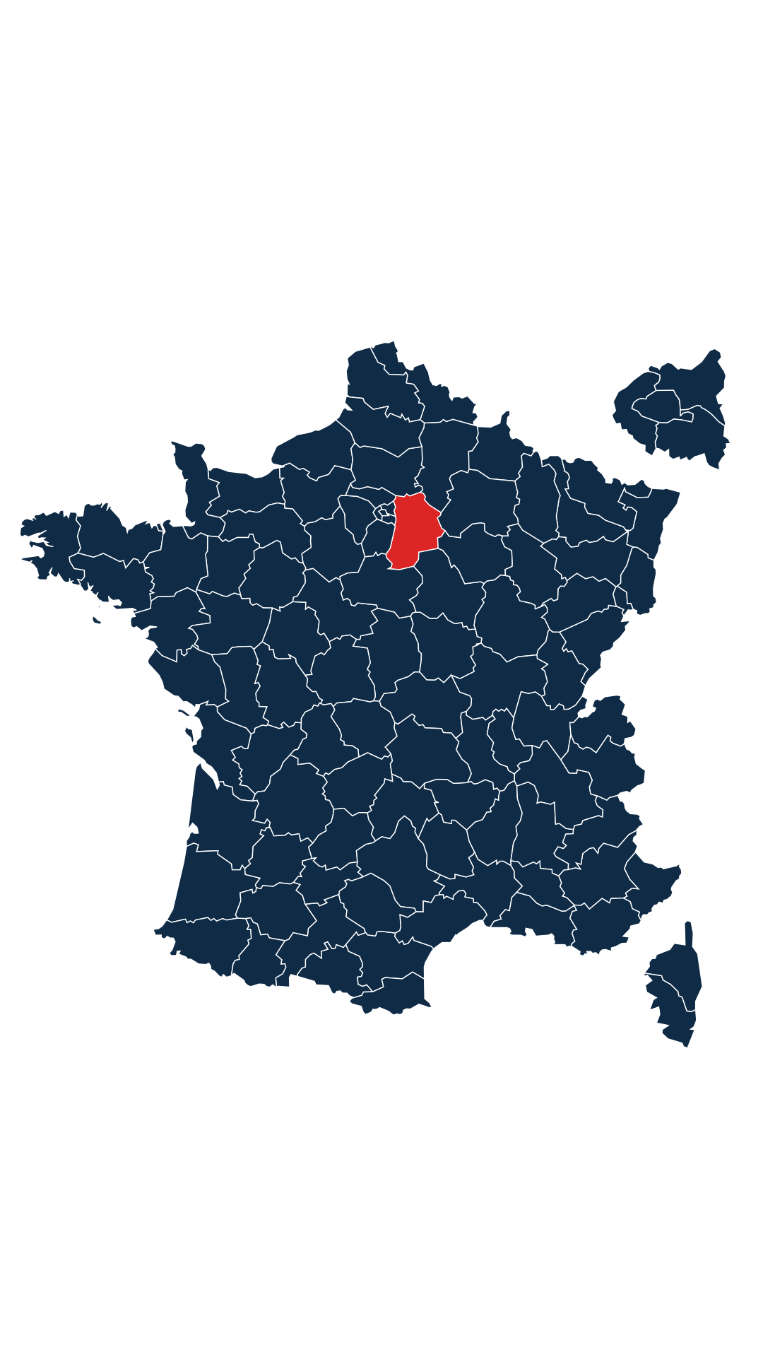 Carte du département Seine-et-Marne (77)