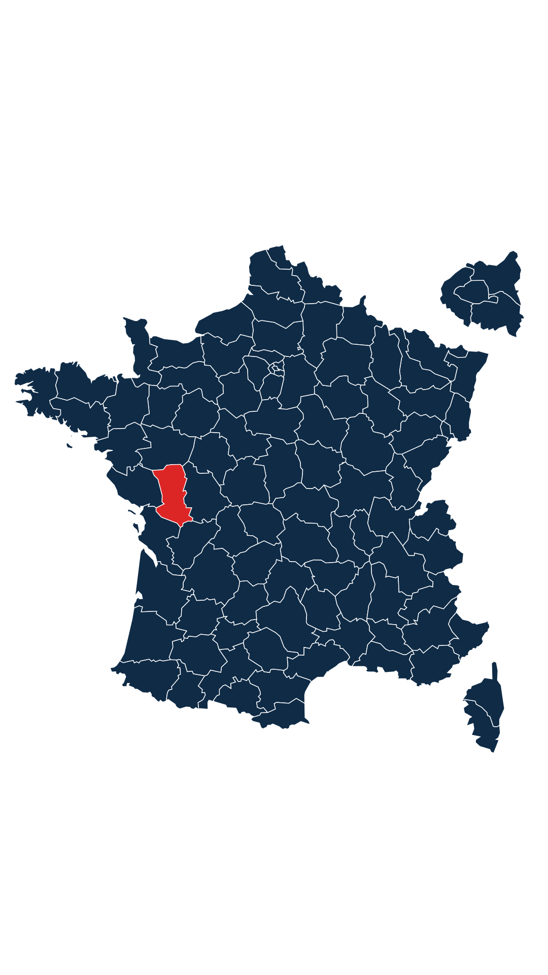 Carte du département Deux-Sèvres (79)