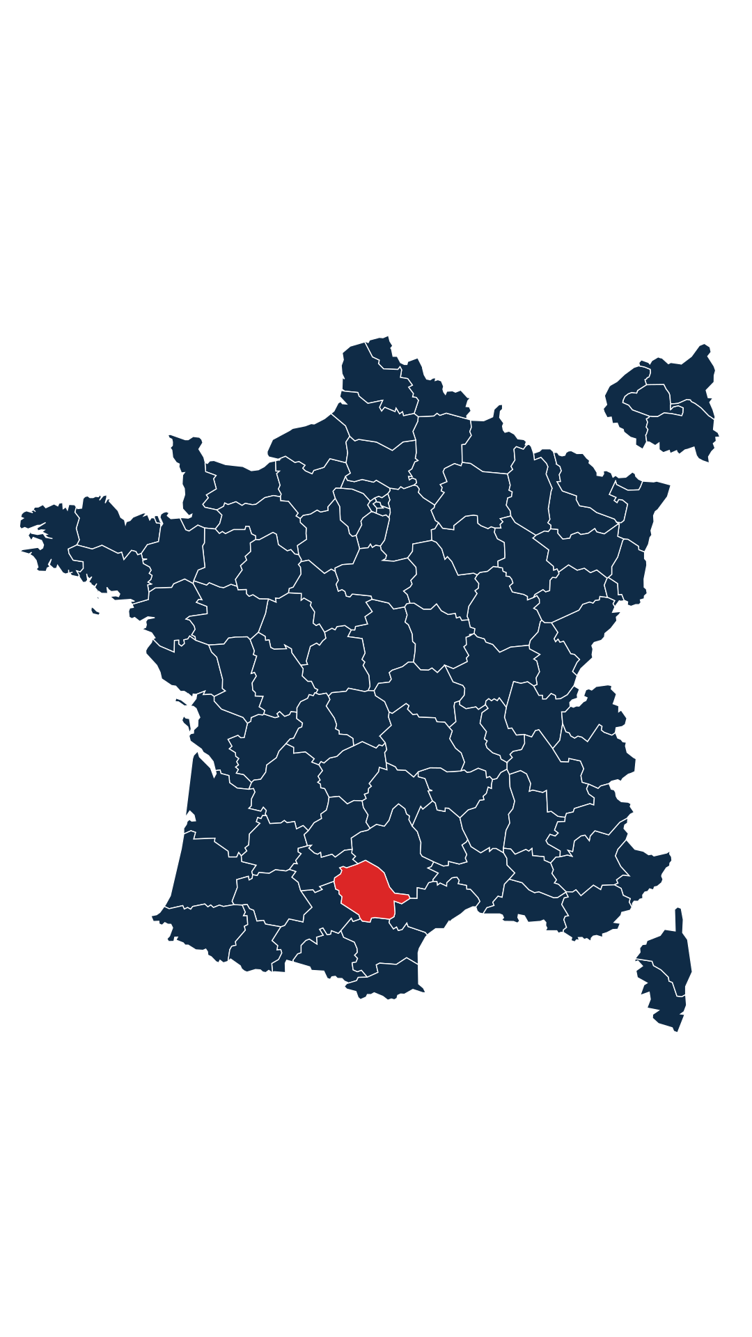 Carte du département Tarn (81)