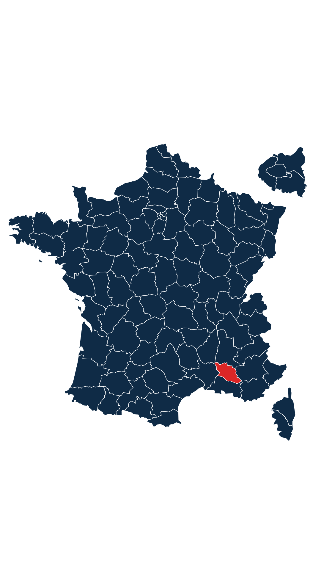 Carte du département Vaucluse (84)