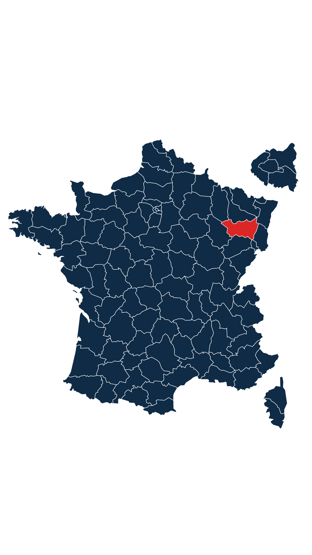 Carte du département Vosges (88)