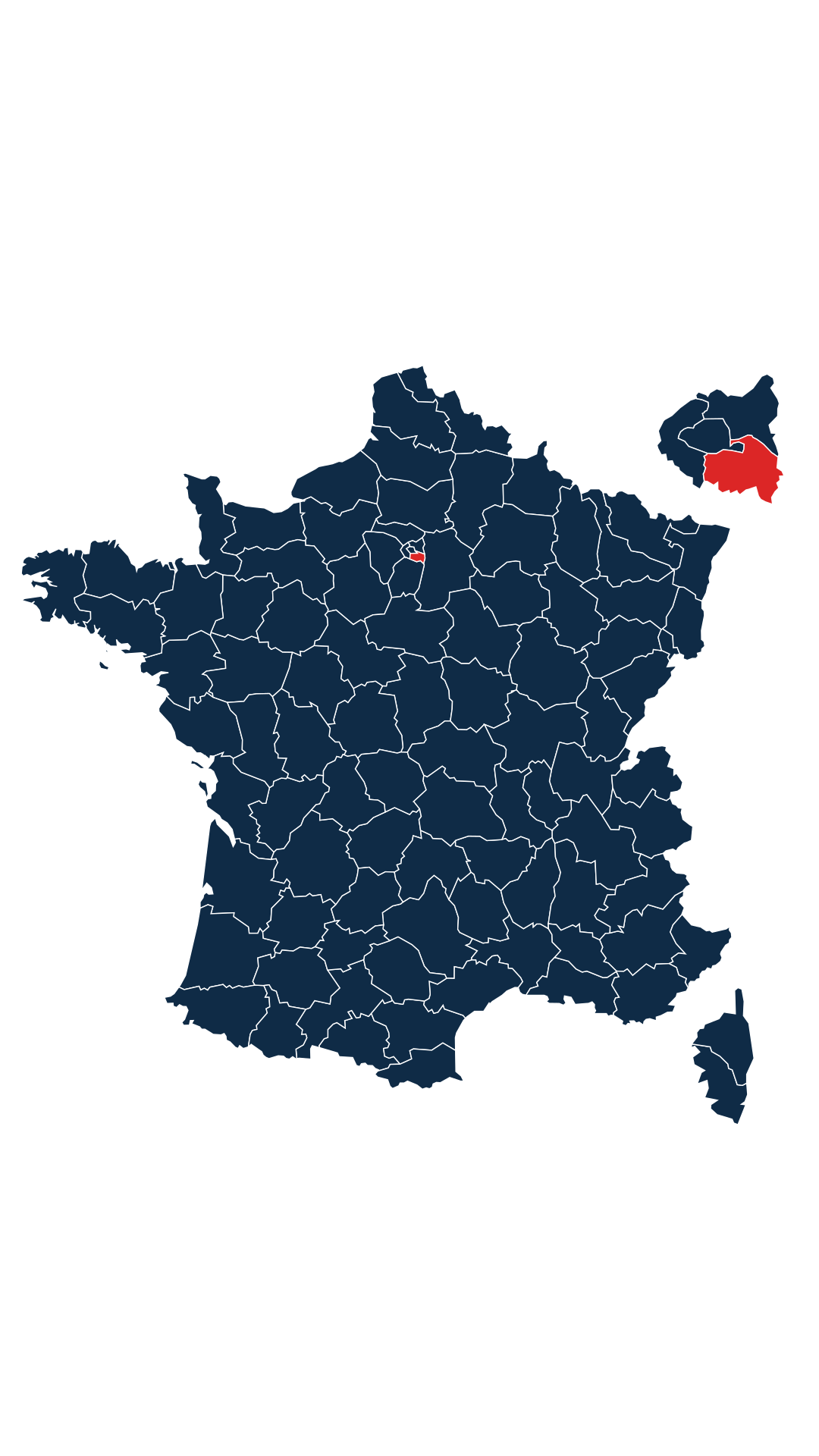 Carte du département Val-de-Marne (94)