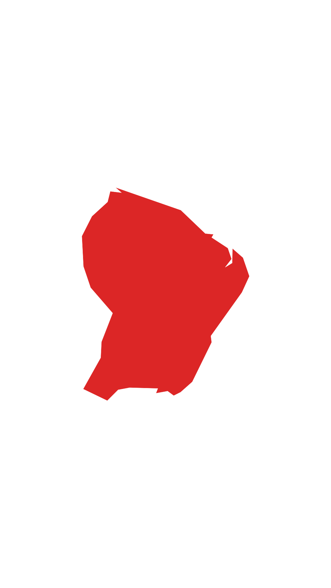 Carte du département Guyane (973)