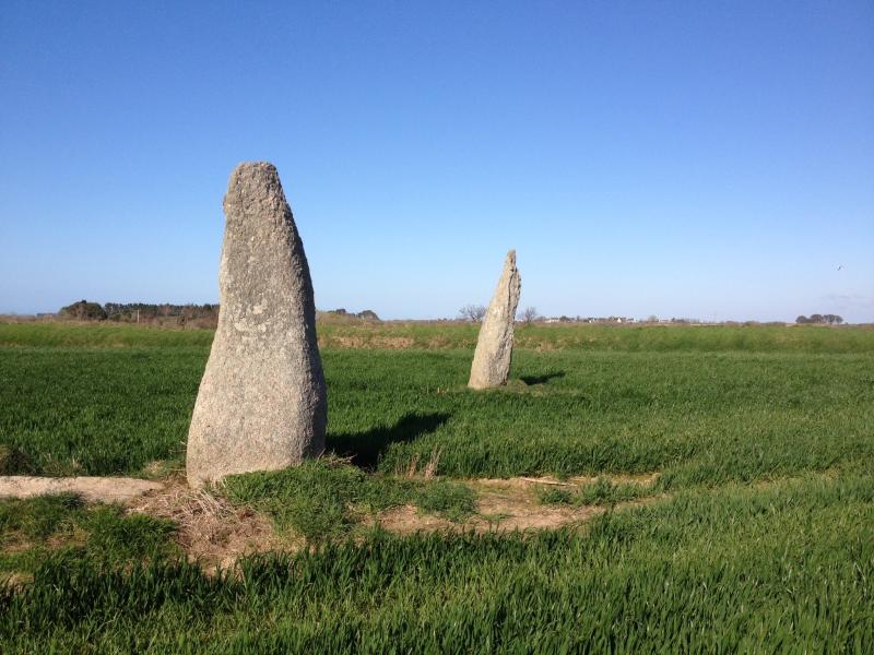 Alignement formé par les quatre menhirs de Saint-Denec, Porspoder