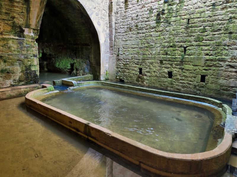 Fontaine et pont, Dole
