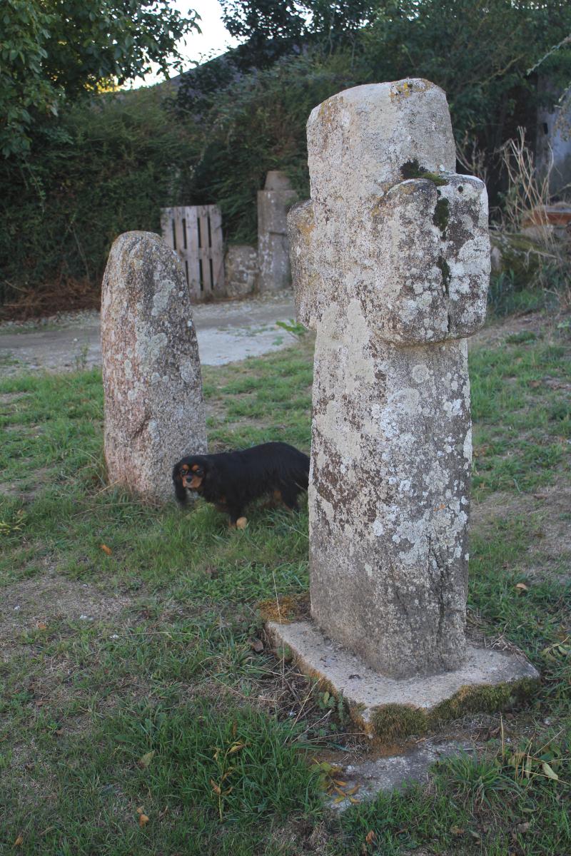 Croix et les deux lechs du Moustoir, Locoal-Mendon