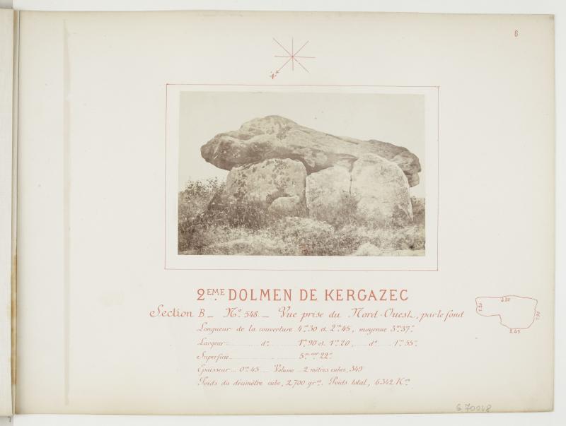 Dolmen situé au lieudit Kergazec, Plouharnel