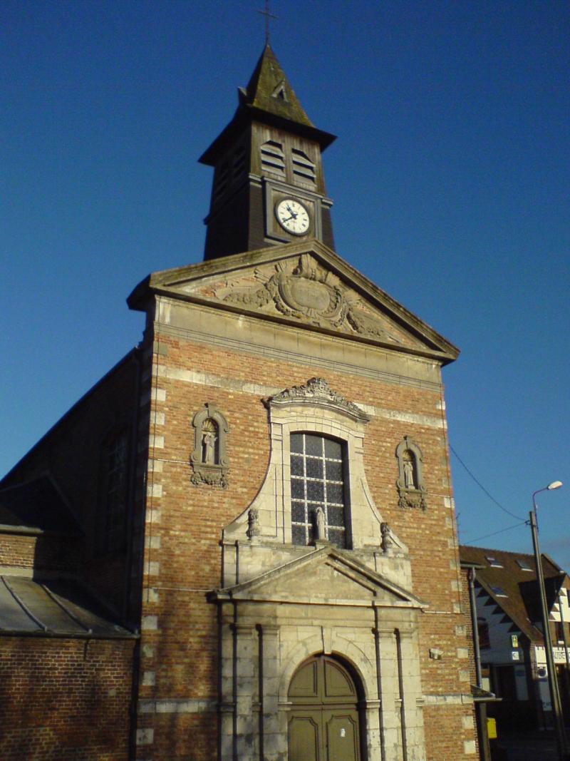 Eglise Saint-Thomas-de-Cantorbery, au hameau de la Motte-au-Bois, Morbecque