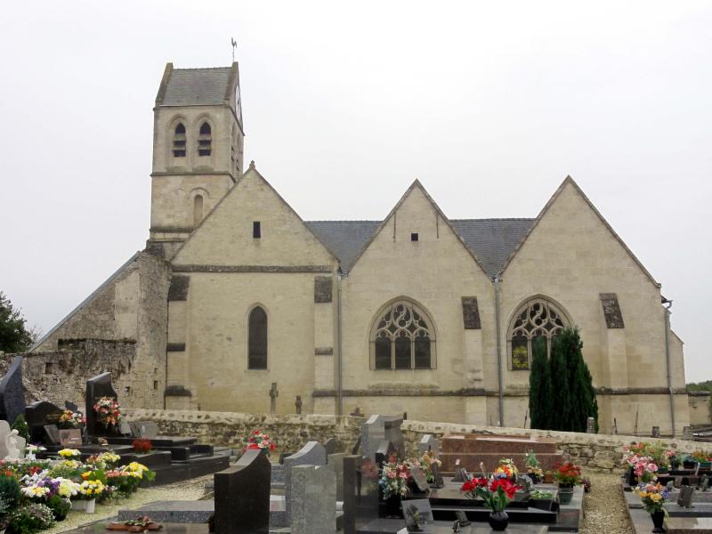 Eglise et cimetière qui l'entoure, Duvy