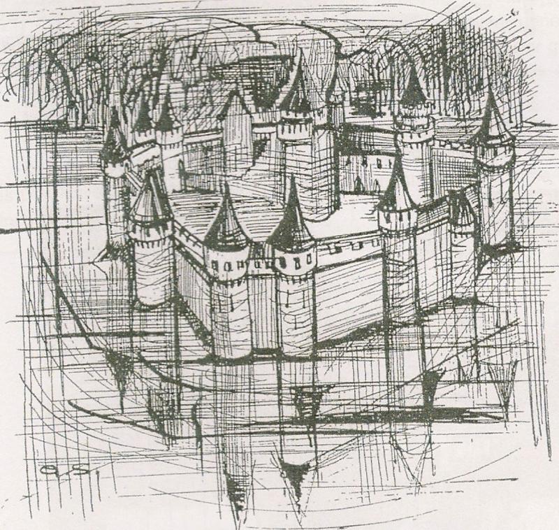 Vestiges de l'ancien château avec ses deux mottes féodales, Messei