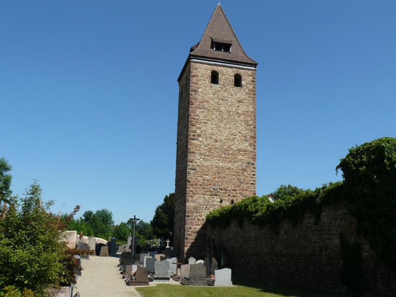 Le Glockenturm et les deux tours de défense est et ouest, Niedernai