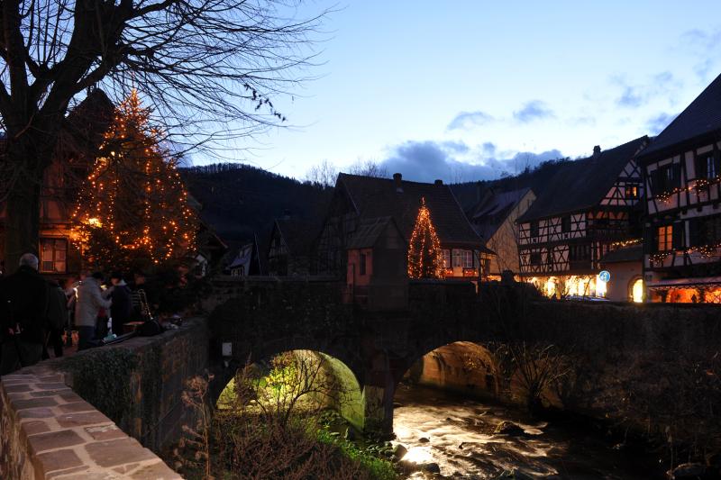 Pont sur la Weiss et sa chapelle, Kaysersberg Vignoble