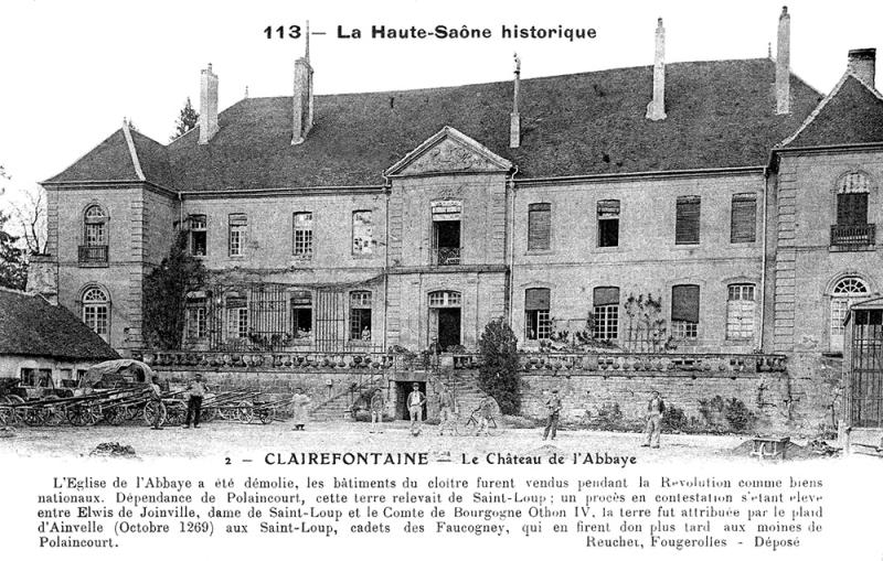 Château et abbaye Notre-Dame de Clairefontaine, Polaincourt-et-Clairefontaine