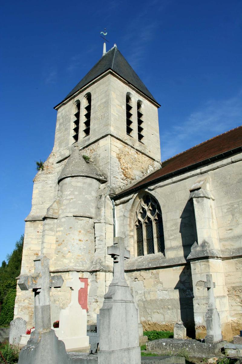 Eglise et croix de cimetière, Lainville-en-Vexin