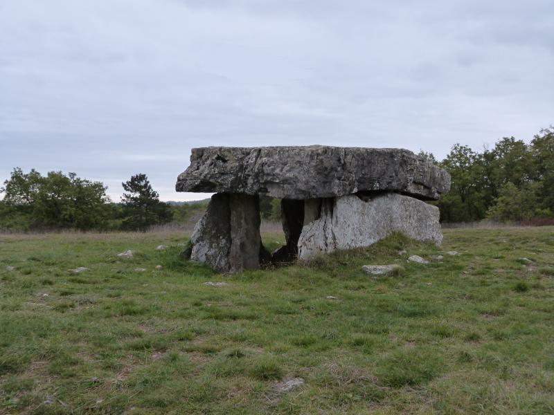 Dolmen dit Peyrelevade, autrefois sur parcelle B 4 de la commune de Roussayrolles, Vaour