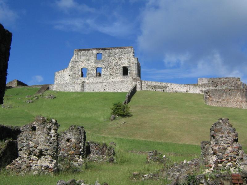 Habitation sucrière, dite Château-Dubuc, sur la presqu'île de la Caravelle, La Trinité
