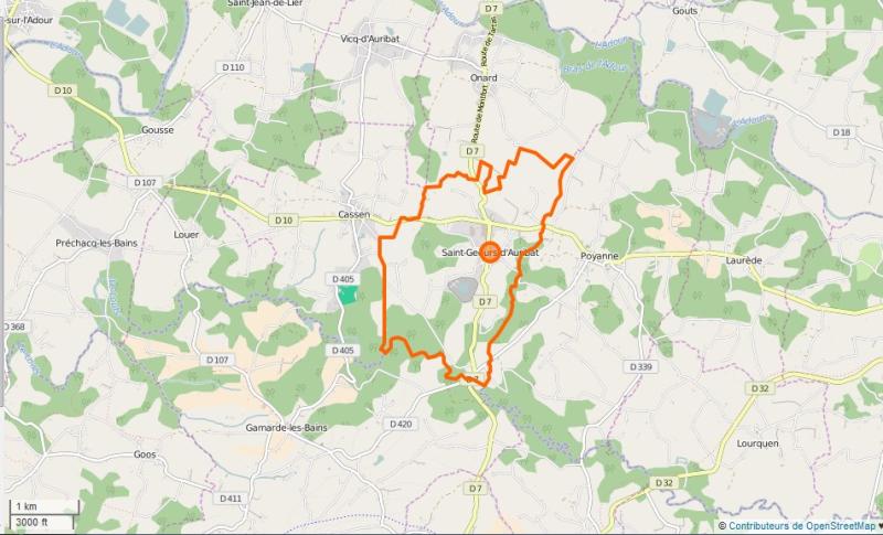 Vue de Saint-Geours-D'auribat, Landes (40380)